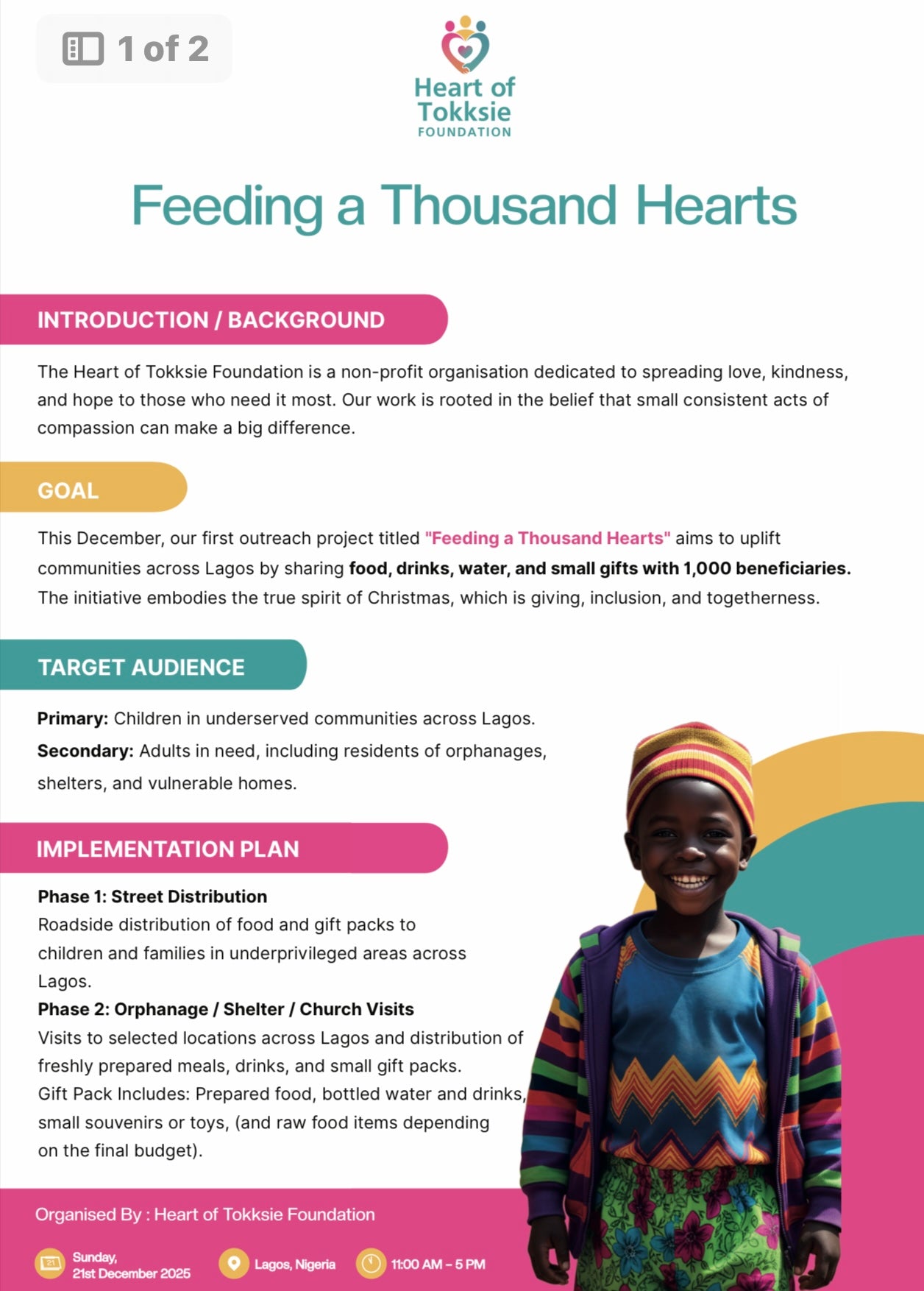 HEART OF TOKKSIE FOUNDATION DONATION